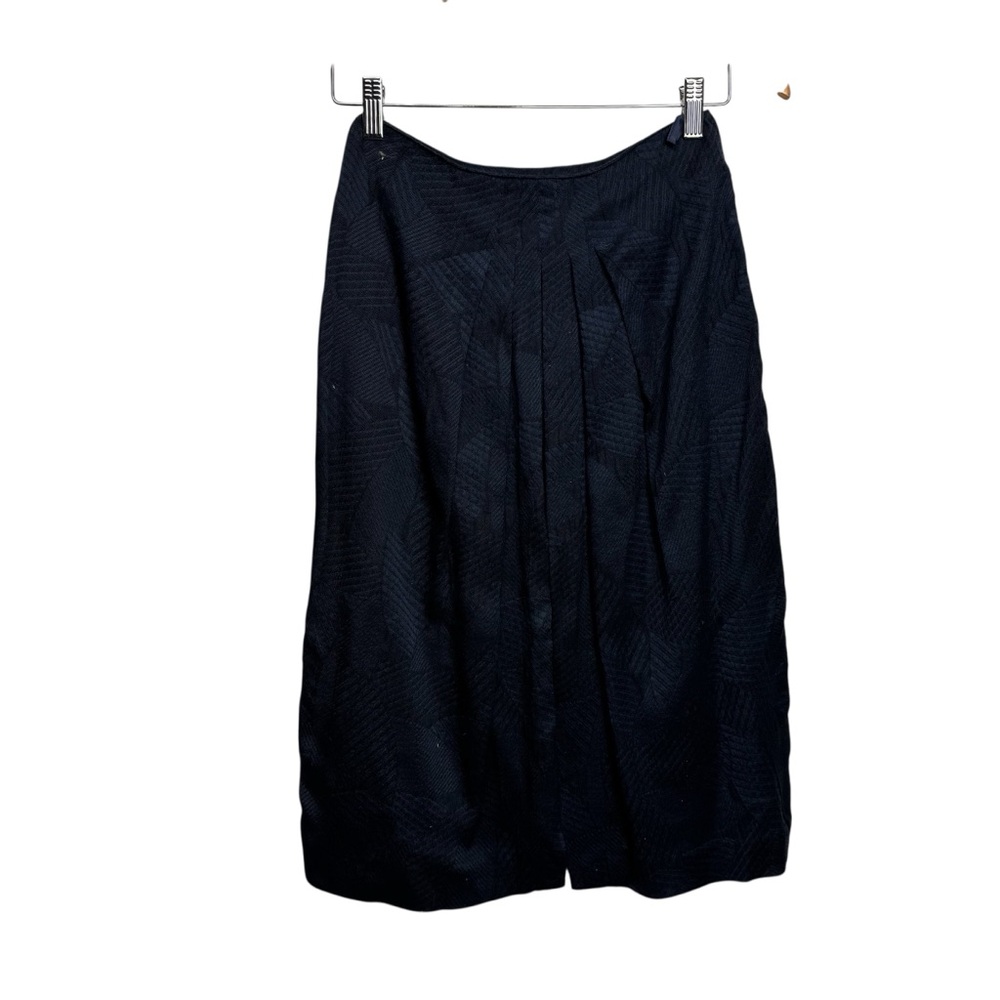 Giorgio Armani Navy Blue Front‎ Slit Skirt 38